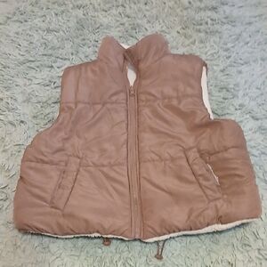 Mauve Reversable Puffer Vest
